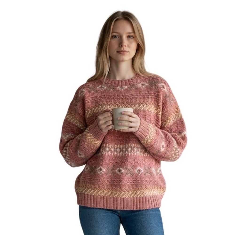 LL Bean Vintage Fair Isle Sweater
